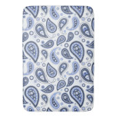 Blauw Paisley Patroon Badmat (Voorkant Verticaal)