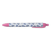 Blauw Paisley Patroon Blauwe Inkt Pen (Bodem)