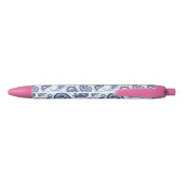 Blauw Paisley Patroon Blauwe Inkt Pen (Achterkant)