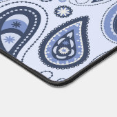 Blauw Paisley Patroon Bureaumat (Hoek)