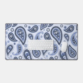 Blauw Paisley Patroon Bureaumat (Keyboard & Muis)