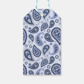 Blauw Paisley Patroon Cadeaulabel (Achterkant)