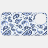 Blauw paisley patroon Case-Mate iPhone case (Achterkant / Rechts)