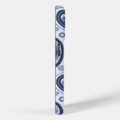 Blauw Paisley Patroon Case-Mate iPhone Case (Achterkant / Rechts)