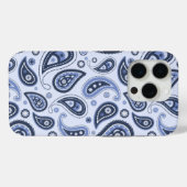 Blauw Paisley Patroon Case-Mate iPhone Case (Achterkant (horizontaal))