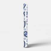 Blauw Paisley Patroon Case-Mate iPhone Case (Achterkant / Links)