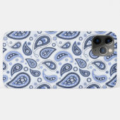 Blauw Paisley Patroon Case-Mate iPhone Case (Achterkant (horizontaal))