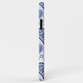 Blauw Paisley Patroon Case-Mate iPhone Case (Achterkant/rechts)