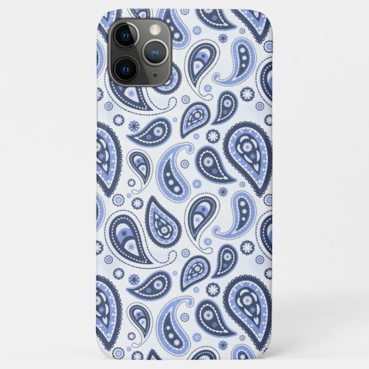 Blauw Paisley Patroon Case-Mate iPhone Case (Achterkant)