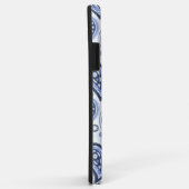 Blauw paisley patroon Case-Mate iPhone case (Achterkant/rechts)