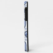 Blauw paisley patroon Case-Mate iPhone case (Achterkant/links)