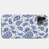 Blauw paisley patroon Case-Mate iPhone case (Achterkant (horizontaal))