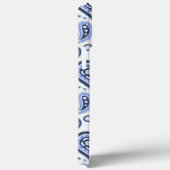 Blauw Paisley Patroon Case-Mate iPhone Case (Achterkant / Rechts)