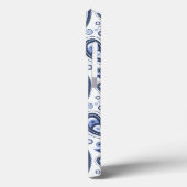 Blauw paisley patroon Case-Mate iPhone case (Achterkant / Links)