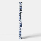 Blauw Paisley Patroon Case-Mate iPhone Case (Achterkant / Links)