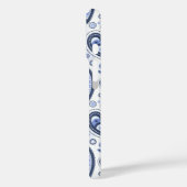 Blauw paisley patroon Case-Mate iPhone case (Achterkant / Links)