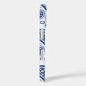 Blauw paisley patroon Case-Mate iPhone case (Achterkant / Rechts)