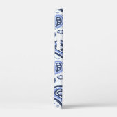 Blauw Paisley Patroon Case-Mate iPhone Case (Achterkant / Rechts)