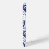 Blauw Paisley Patroon Case-Mate iPhone Case (Achterkant / Rechts)