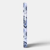 Blauw paisley patroon Case-Mate iPhone case (Achterkant / Links)