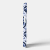Blauw paisley patroon Case-Mate iPhone case (Achterkant / Rechts)