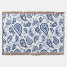 Blauw Paisley Patroon