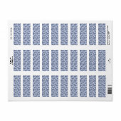 Blauw Paisley Patroon Etiket (Full Sheet)