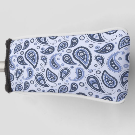 Blauw Paisley Patroon Golfheadcover (Voorkant)