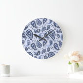 Blauw Paisley Patroon Grote Klok (Huis)