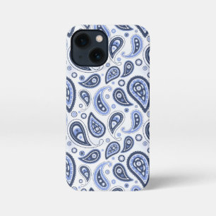 Blauw Paisley Patroon iPhone 13 Mini Hoesje