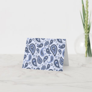 Blauw Paisley Patroon Kaart