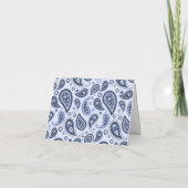 Blauw Paisley Patroon Kaart (Achterkant)
