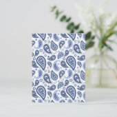 Blauw Paisley Patroon Kaart (Staand voorkant)
