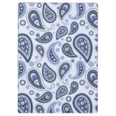 Blauw Paisley Patroon Klembord (Achterkant)
