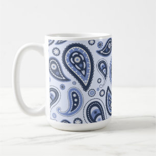 Blauw Paisley Patroon Koffiemok