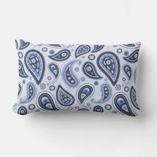 Blauw Paisley Patroon Kussen