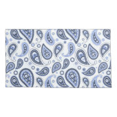 Blauw Paisley Patroon Kussensloop (Achterkant)