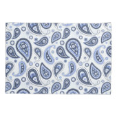 Blauw Paisley Patroon Kussensloop (Achterkant-Links)