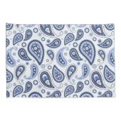 Blauw Paisley Patroon Kussensloop (Achterkant-Rechts)
