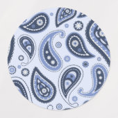 Blauw Paisley Patroon Labels (Design 1)