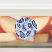Blauw Paisley Patroon Labels (Aangebracht)