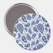 Blauw paisley patroon magneet (Voorkant / Achterkant)