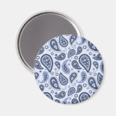 Blauw paisley patroon magneet (Voorkant / Achterkant)