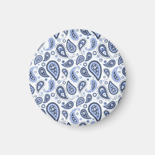 Blauw Paisley Patroon Magneet