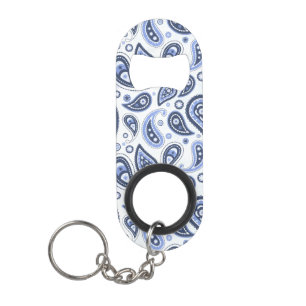 Blauw Paisley Patroon Mini Flessenopener