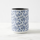 Blauw Paisley Patroon Mok (Midden)