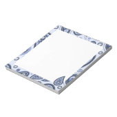 Blauw Paisley Patroon Notitieblok (Linkerzijde)
