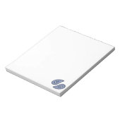 Blauw Paisley Patroon Notitieblok (Linkerzijde)