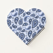Blauw Paisley Patroon Notitieboek (Achterkant)