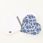 Blauw Paisley Patroon Notitieboek (Binnen)